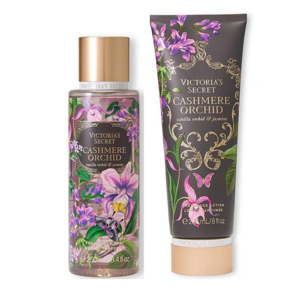 VS Victoria's Secret Cashmere Orchid Fragrance Body Lotion and Mist Set NEW